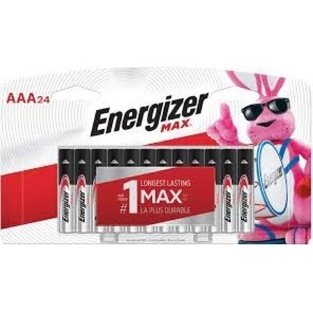 ENERGIZER Energizer MAX AAA Alkaline Battery, 24 PK E92BP-24